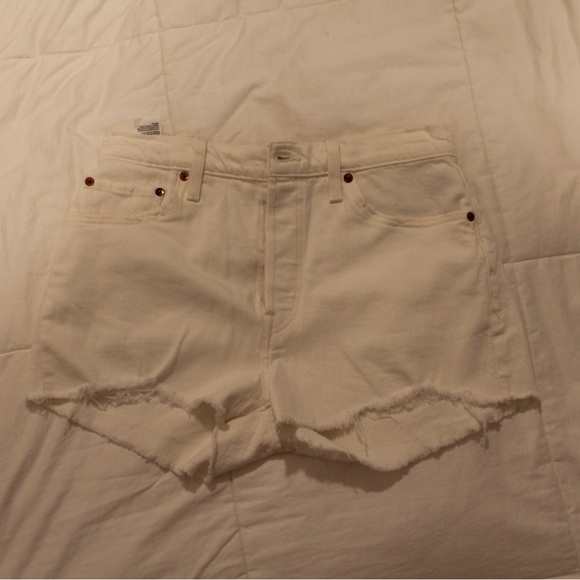 Levi's Pants - Levi's White Jean Shorts